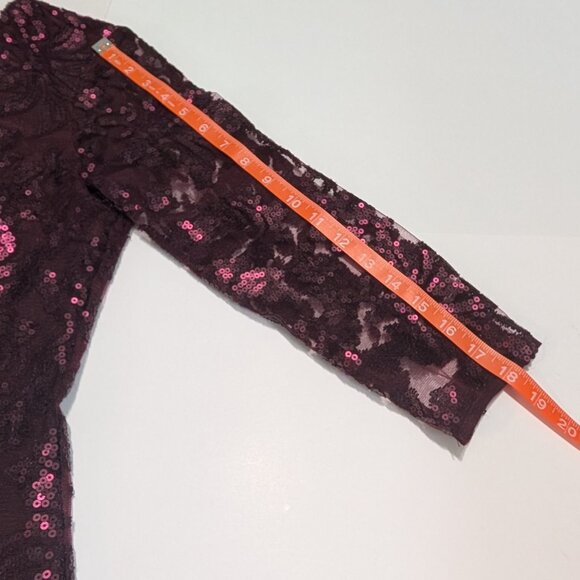 H&M One Shoulder Purple Sequins Dress, Size 12 - Picture 11 of 15